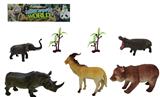 OBL918509 - 3-6寸PVC野生动物套装7pcs
野生动物5pcs,树2pcs