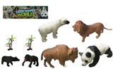 OBL918512 - 3-6寸PVC野生动物套装8pcs
野生动物6pcs,树2pcs