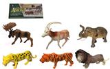 OBL918522 - 3-6寸PVC野生动物套装6pcs