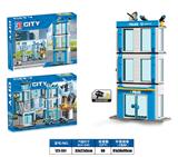 OBL919047 - 益智城市警察积木弹射警察局办公大楼（190PCS）