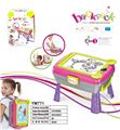 OBL920400 - Four in one multifunctional schoolbag drawing board (girl) (red)
