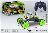 OBL921607 - 1:16,2.4G.11通侧行鳄鱼涂鸦遥控车(包3.7V锂电,USB充电线)