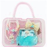 OBL922333 - 大手提盒饰品(项链+手链+发夹+钱包)冰雪公主