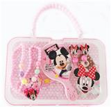 OBL922337 - 大手提盒饰品(项链+手链+发夹+耳坠+梳子镜子)米奇