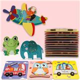 OBL926784 - 木制12款立体拼图