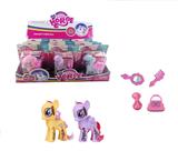 OBL929383 - 搪胶花马多色混装配梳镜宝展示盒12PCS