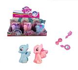 OBL929389 - 搪胶小飞马2色混装配发夹梳镜展示盒12PCS