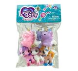 OBL929425 - 新款搪胶小马 独角兽套装多款混装