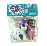 OBL929429 - 新款搪胶小马套装带6寸娃娃梳镜子