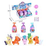 OBL929465 - 我的梦想搪胶独角马行李箱带帽子奶瓶马贴纸12PC混装