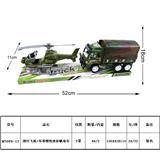 OBL930245 - 滑行飞机+军事惯性迷彩帆布车