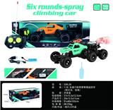 OBL932421 - 1：16四通六轮喷雾攀爬遥控车（带灯光、包电）