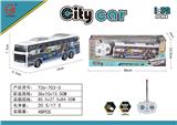 OBL932518 - 1:32四通灯光遥控城市主题中巴士（不包电）