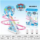 OBL934313 - 3只公仔-小狗爬楼梯（图片色）