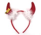 OBL935246 - 加白毛条牛角头饰