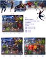 OBL935826 - 6.5寸带灯小联盟公仔（多关节可动）+武器4只装 3款混装
