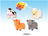 OBL936854 - 4款搪胶动物(带B响)