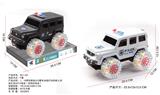 OBL943564 - 1：18惯性奔驰大G警车加前灯加四轮七彩炫灯加AG13电池（包纽扣电池）