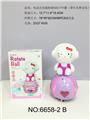 OBL943707 - 电动旋转球站KITTY 猫（带灯光和音乐）