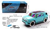 OBL945793 - 1：16电动万向丰田仿真越野车+3D灯光音乐+七彩四轮灯光 包电3.7V锂电+USB充电