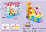 OBL945862 - 小丑雨伞雪糕车音乐/灯光/万向（英文盒）