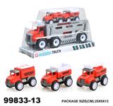 OBL946972 - 惯性消防车载3只回力车子