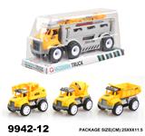 OBL946980 - 惯性卡通工程车载2只回力车