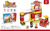 OBL950794 - ABS积木-消防队(69PCS)