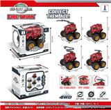 OBL952152 - 四驱动双惯性特技合金消防车