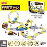OBL953694 - 电动灯光旋转过山车轨道工程车 180PCS（不包电）