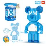 OBL954014 - DIY蓝色暴力熊大颗粒益智积木（353PCS）