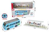 OBL954709 - 惯性城市巴士可开门+场景巴士站套装