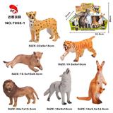 OBL957028 - 搪胶动物套装(6只庄)