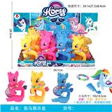 OBL960905 - 我的梦想搪胶小马带梳子带项链20PC混装