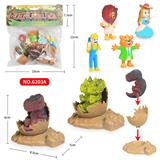 OBL962139 - 侏罗纪世界3：统治-2款实心PVC恐龙宝宝模型带蛋窝底座+4只实心公仔人偶模型