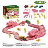 OBL962270 - 侏罗纪世界3:统治-粉红色恐龙拼装轨道电动车