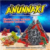 OBL962282 - 侏罗纪世界3:统治-电动声光喷雾冒烟火山模型+6只精口小恐龙模型场景套装