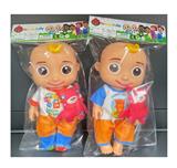 OBL968421 - 10寸全身搪胶cocomelon西瓜校巴JJ超级宝贝带音乐带配件