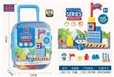 OBL968896 - 手拉箱警察积木(12PCS)