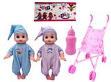 OBL969052 - 空心14寸四声男娃配奶瓶,推车(包2粒AG13电池)