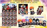 OBL974315 - 3寸搪胶Q版火影忍者单只+3张卡片 锡袋装8款 16只大板  头可以转动8款公仔随机