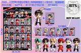OBL974333 - 3寸防弹少年团公仔单只（有珠链钥匙扣）+1张卡片 胶袋装6款 20只大板 6张卡片和6款公仔随机