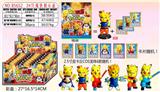 OBL974358 - 2.5寸皮卡丘COS龙珠单只+底座+3张卡片 锡袋装 24只锡袋展示盒 卡片和6款公仔随机