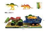 OBL975150 - 滑行拆装农夫车载2只恐龙