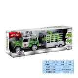 OBL978474 - 1：20吉普架恐龙拖车（车带声光，恐龙带声光）