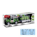 OBL978476 - 1：20吉普架恐龙拖车（车带声光，恐龙带声光+喷雾）