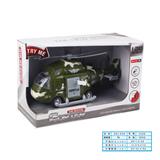 OBL978507 - 1:20灯光音乐惯性军事直升机（军绿）(包电3*AG13)
