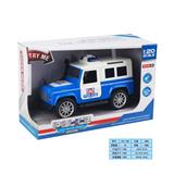OBL978522 - 1:20灯光音乐惯性警察吉普车(蓝色）(包电3*AG13)