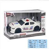 OBL978527 - 1:20灯光音乐惯性可开门警察车（白色）(包电3*AG13)