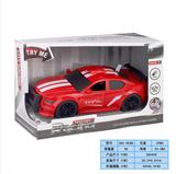 OBL978530 - 1:20灯光音乐惯性可开门赛车（红色）(包电3*AG13)
